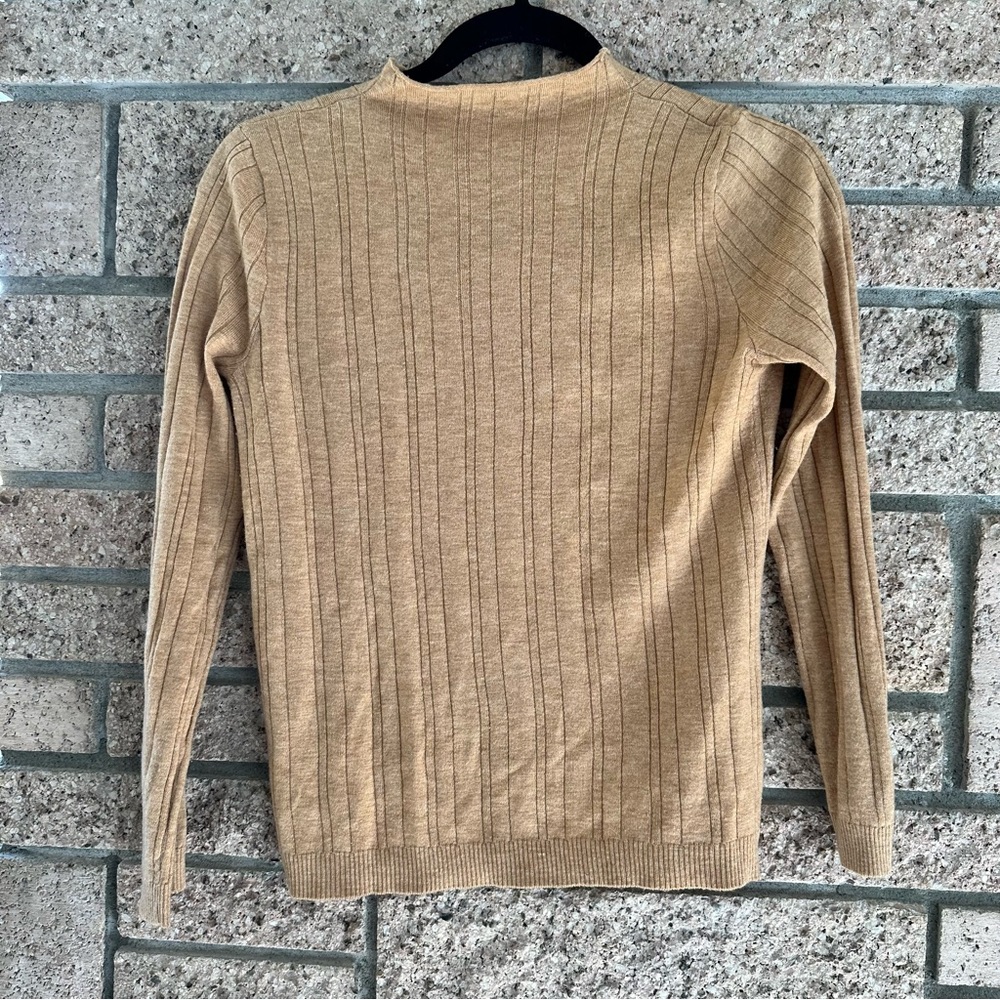 Tan long sleeve mock neck